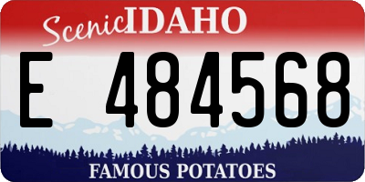 ID license plate E484568