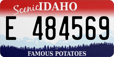 ID license plate E484569