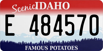 ID license plate E484570