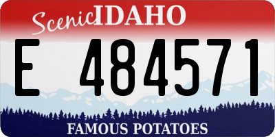 ID license plate E484571