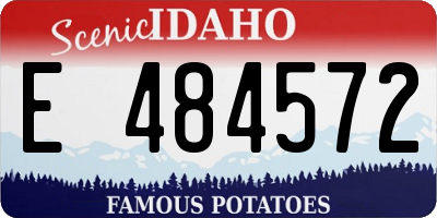 ID license plate E484572