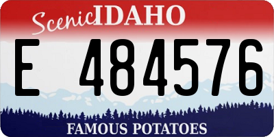 ID license plate E484576
