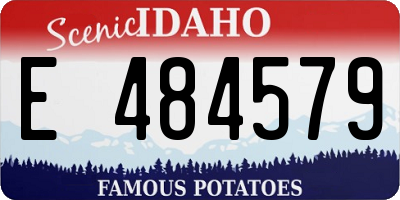 ID license plate E484579