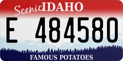 ID license plate E484580
