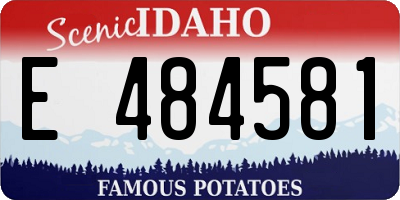 ID license plate E484581