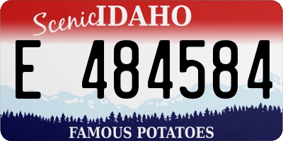 ID license plate E484584