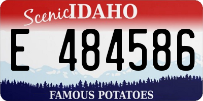 ID license plate E484586