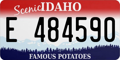 ID license plate E484590