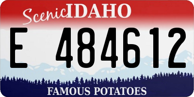 ID license plate E484612