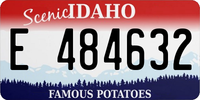 ID license plate E484632