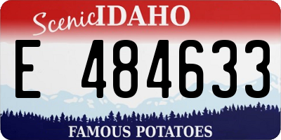 ID license plate E484633