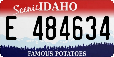 ID license plate E484634