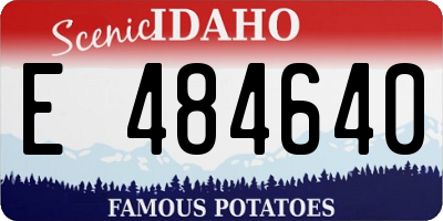ID license plate E484640