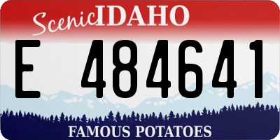 ID license plate E484641