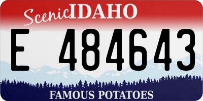 ID license plate E484643