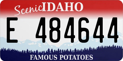 ID license plate E484644