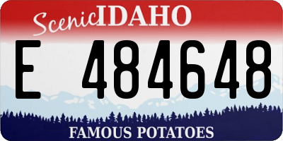ID license plate E484648