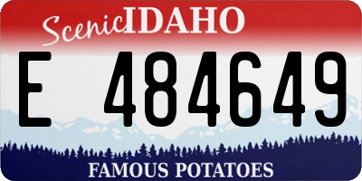 ID license plate E484649