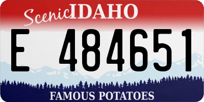 ID license plate E484651