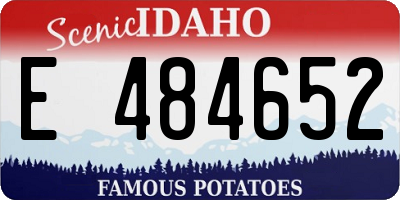ID license plate E484652