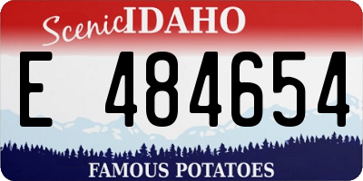 ID license plate E484654