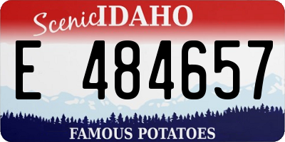 ID license plate E484657