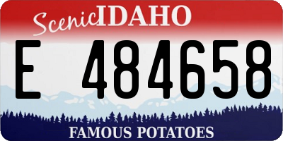 ID license plate E484658
