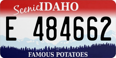 ID license plate E484662