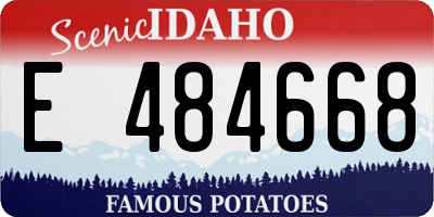 ID license plate E484668