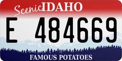 ID license plate E484669
