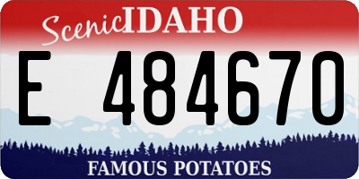 ID license plate E484670