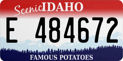 ID license plate E484672