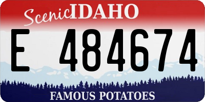ID license plate E484674