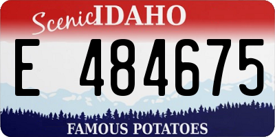 ID license plate E484675