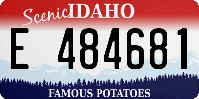 ID license plate E484681