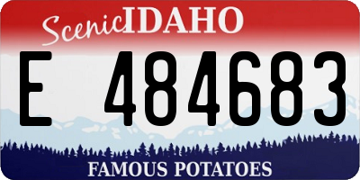 ID license plate E484683