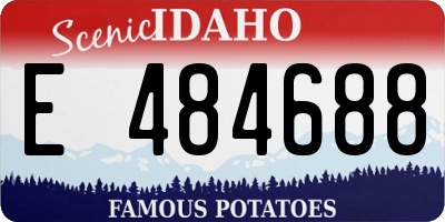 ID license plate E484688