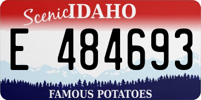 ID license plate E484693