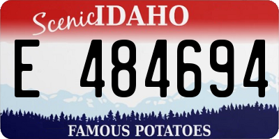 ID license plate E484694