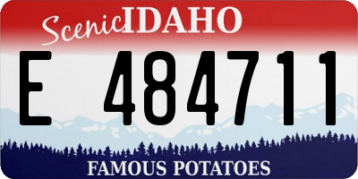 ID license plate E484711