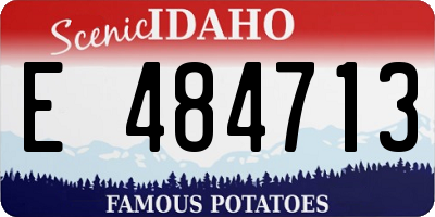 ID license plate E484713