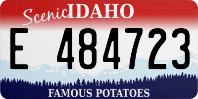 ID license plate E484723