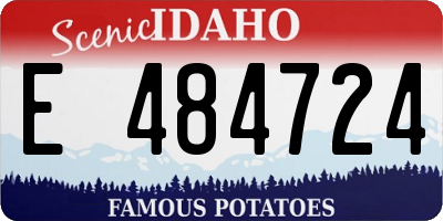 ID license plate E484724