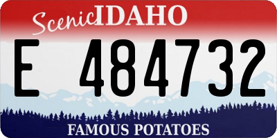 ID license plate E484732