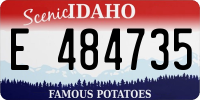 ID license plate E484735