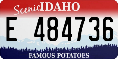 ID license plate E484736
