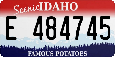 ID license plate E484745