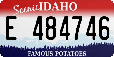 ID license plate E484746