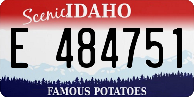ID license plate E484751