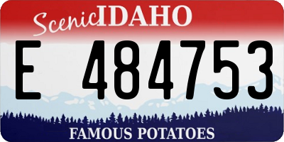 ID license plate E484753